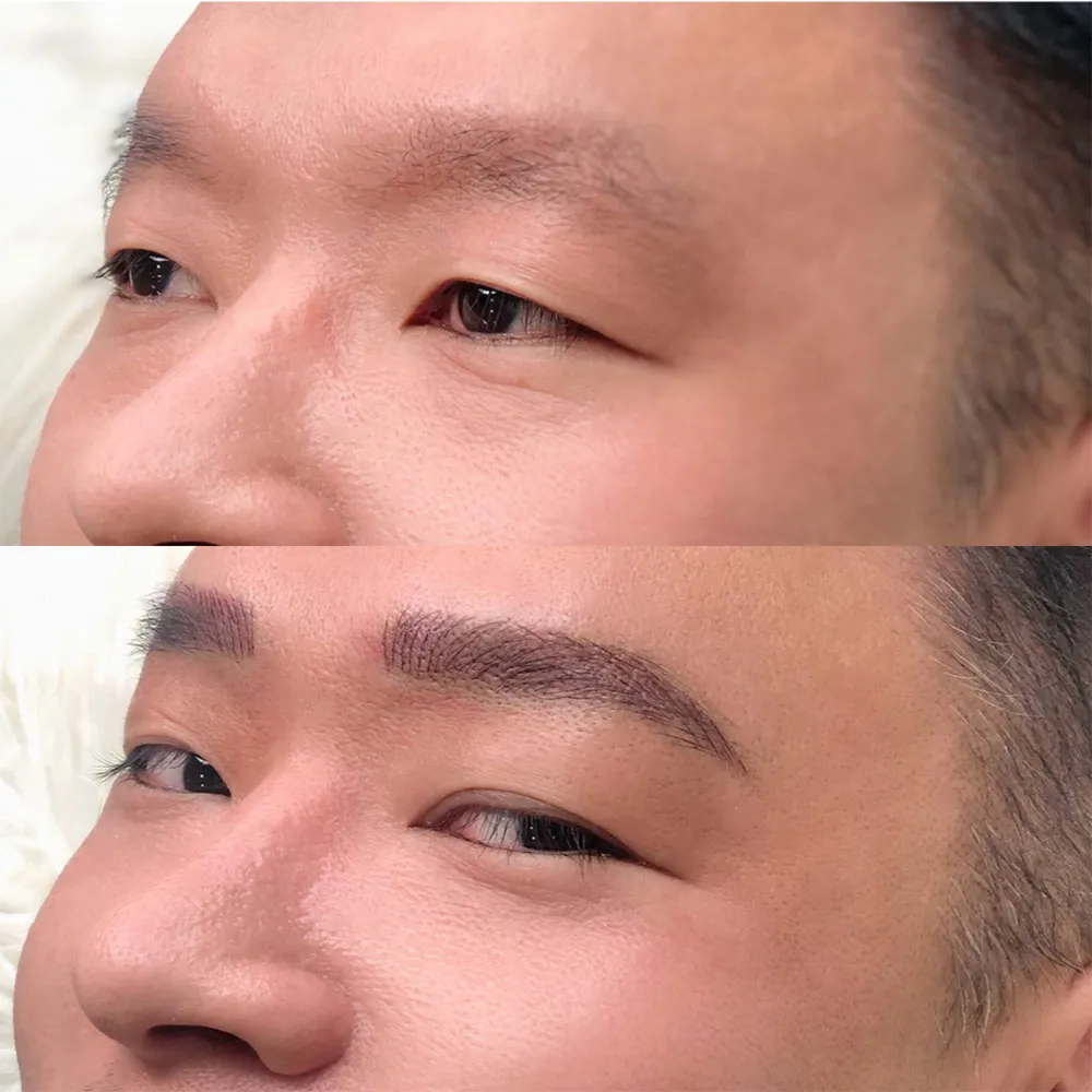 Quẳng gánh nặng tự ti lông mày thưa, nhạt bằng phương pháp điêu khắc lông mày nam 