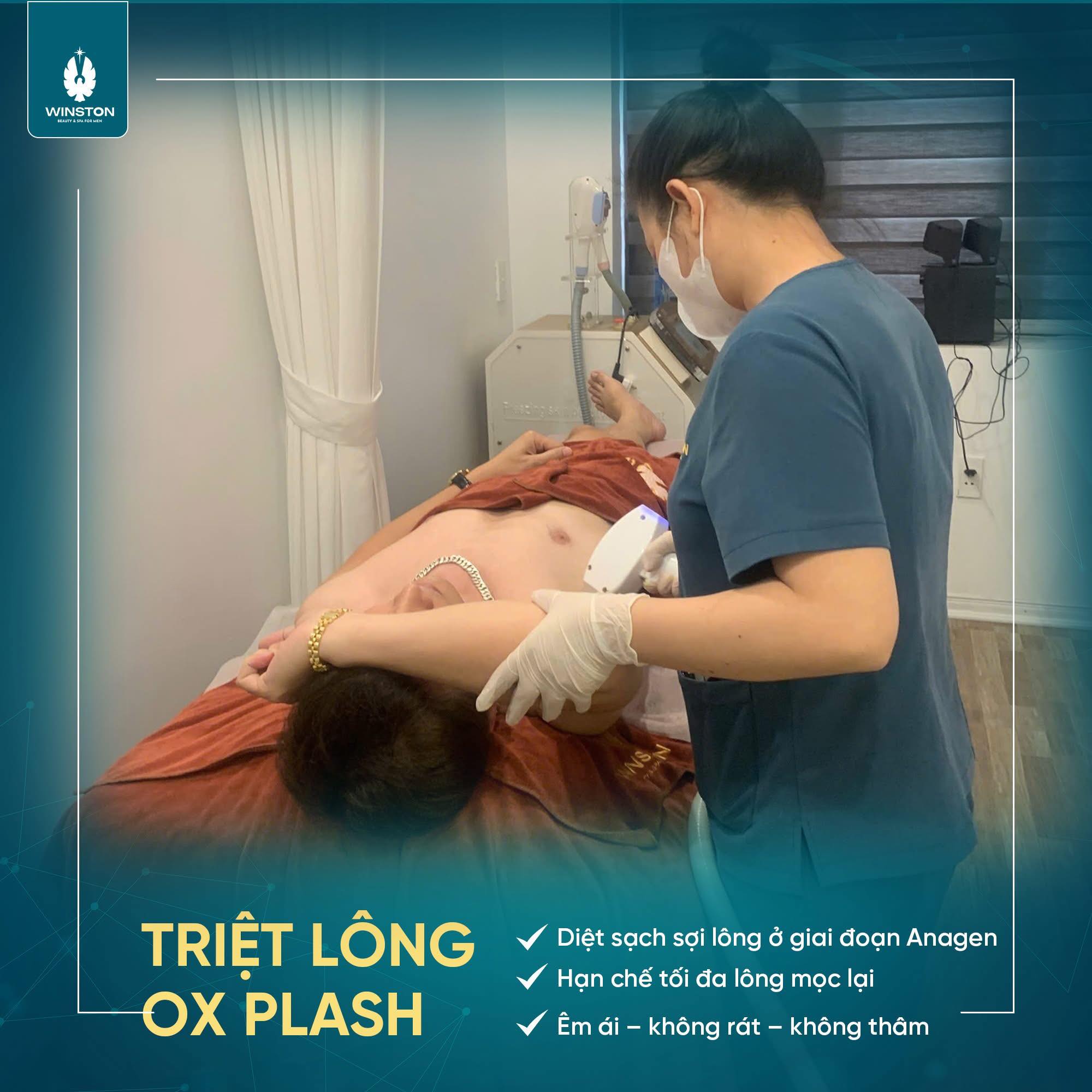 Hình ảnh thực tế triệt lông cho nam giới tại Hải Phòng bằng công nghệ OX Plash – sạch lông, không tổn thương da.