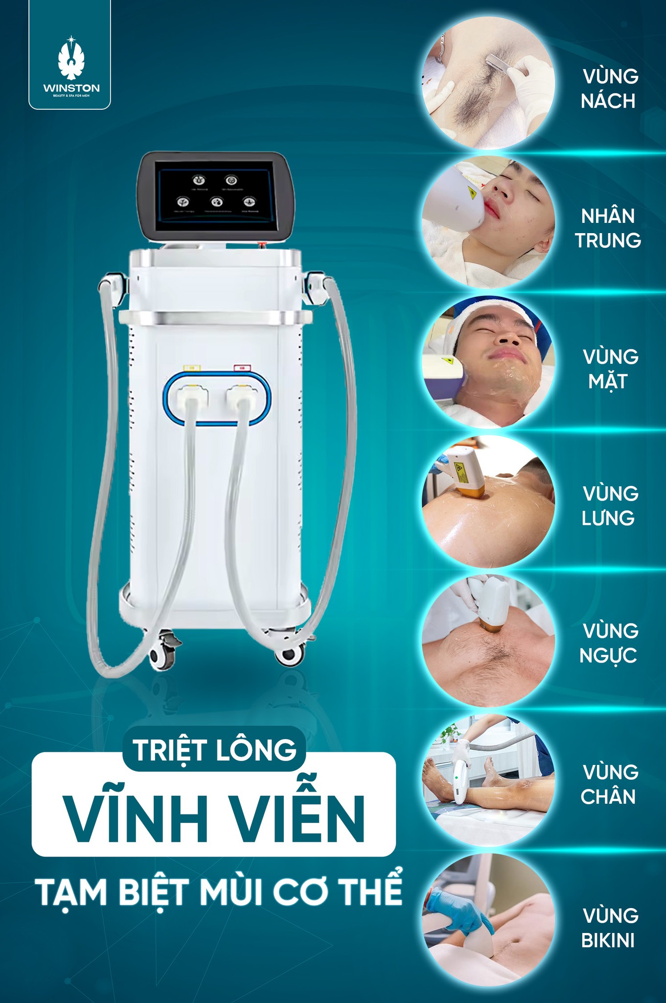 Winston mang đến giải pháp triệt lông toàn diện cho các vùng khó triệt nhất