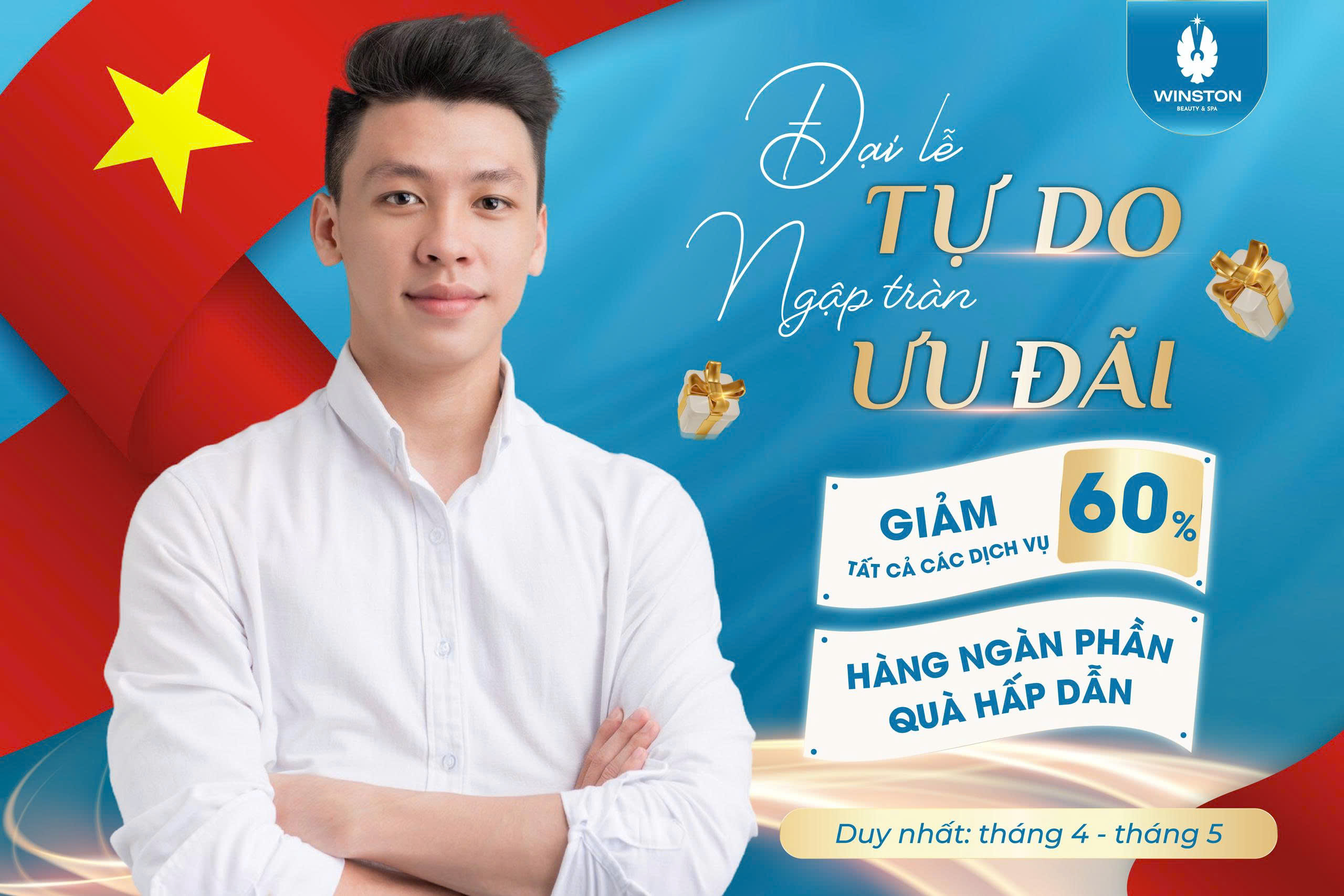 Thẩm mỹ viện Nam Winston Hải Phòng giảm giá 60% mừng lễ 30/4